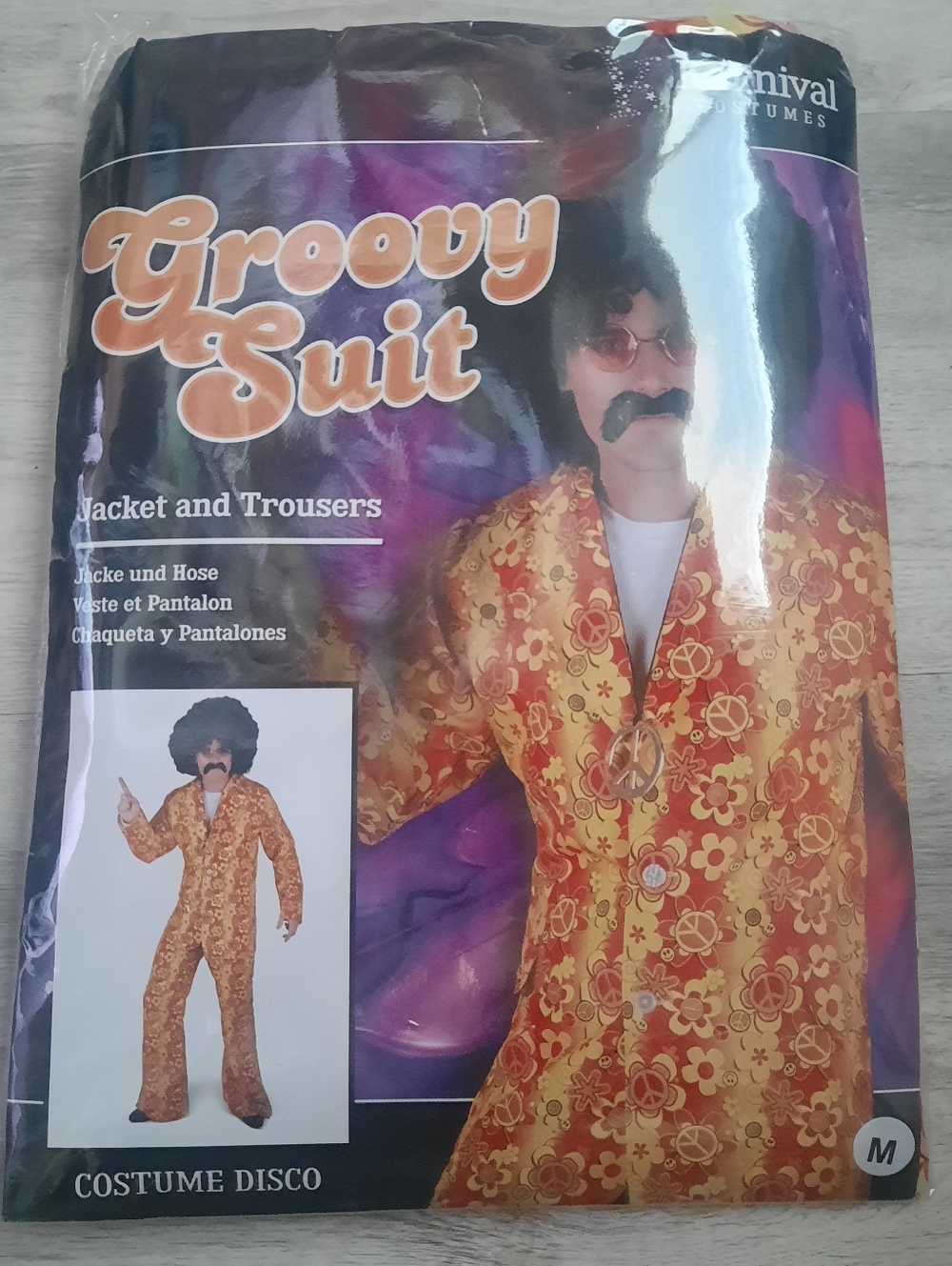 Mens Floral Groovy Suit Jacket & Trousers Set